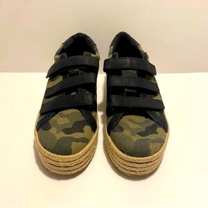 Mix No. 6 Camouflage Espadrilles with Black Straps